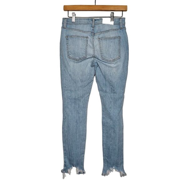 Pistola Audrey Mid Rise Skinny Jeans Distress Ripped Fray Hem Denim Women's 26 - Picture 3 of 12